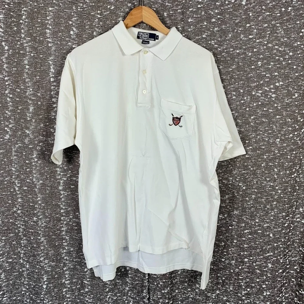 Vtg Golf Polo Shirts Bundle Nashville Ralph Lauren Southern‎ Invitational Mens L